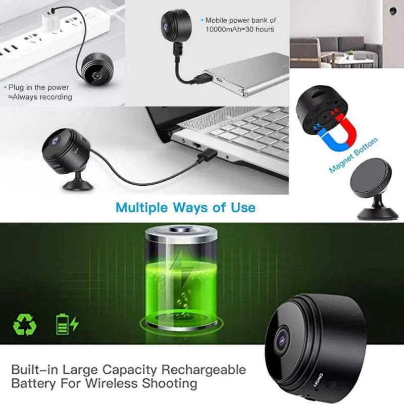 Mini Smart WiFi Security Camera | Home Security 24/7